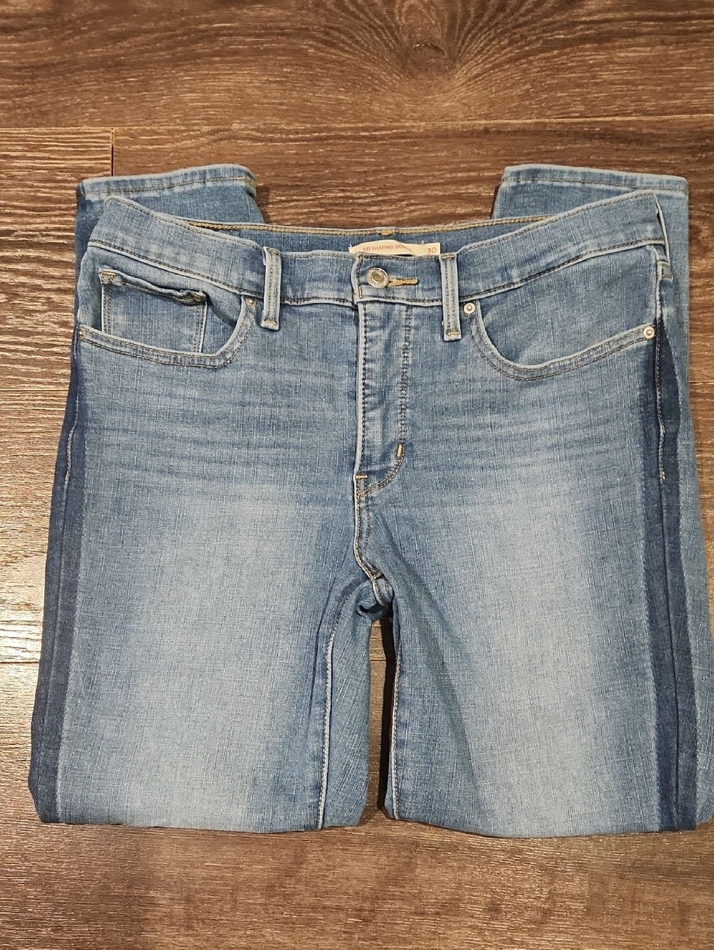 ❤️ LEVIS 311 SHAPING SKINNY JEANS, TWO-TONE SIDE STRIPE, 10 (30)